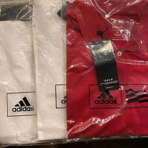 3 Women’s XL Adidas Climalite Polo Shirts - New